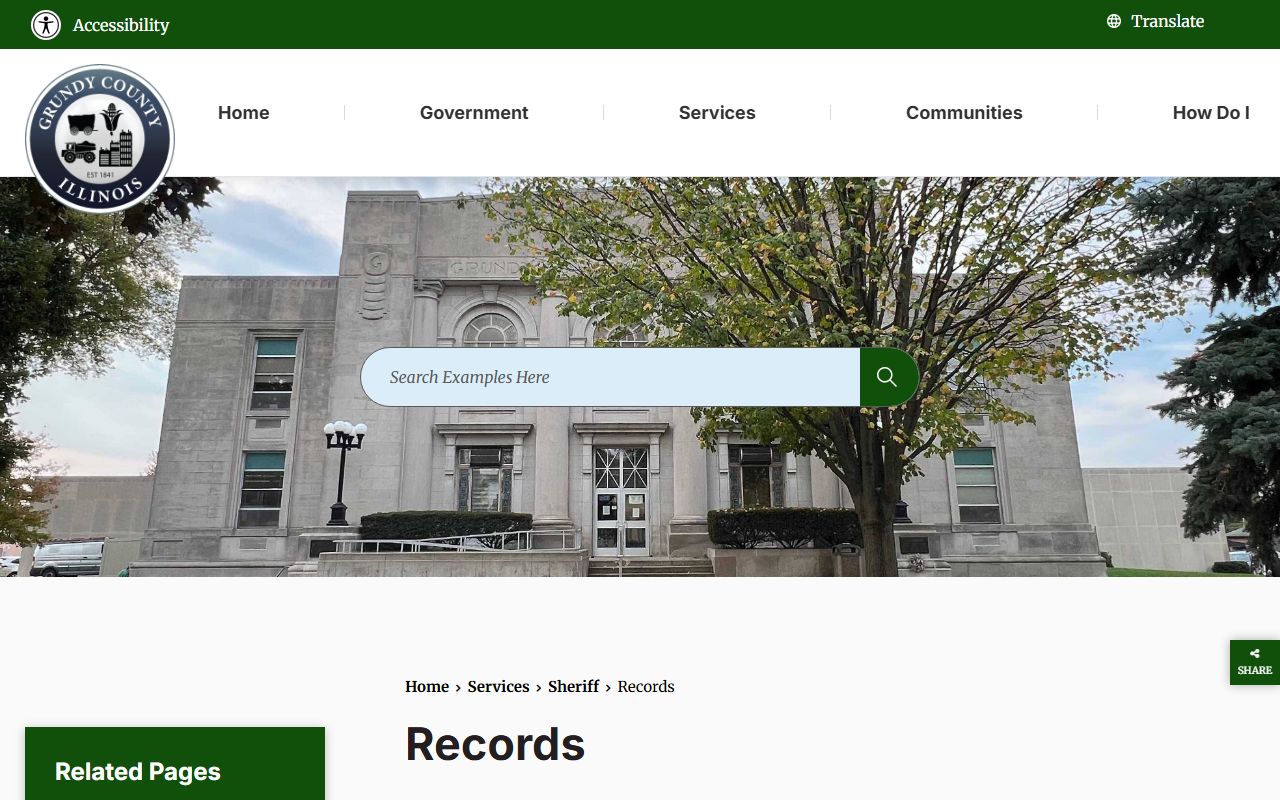 Grundy County jail mugshots and Sheriff's Records Division arrest records